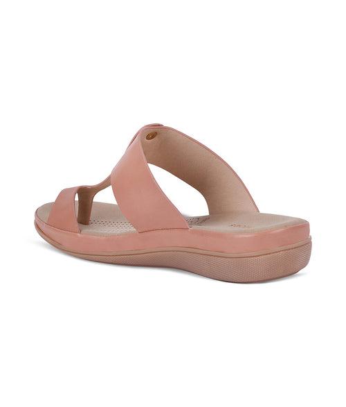 Women Pink Casual One Toe Flats