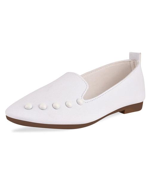 Women White Casual Ballerinas