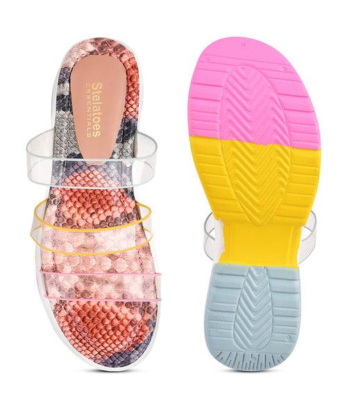 Women Peach Casual Sandals