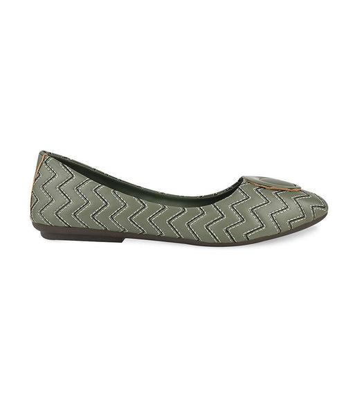 Women Green Casual Ballerinas