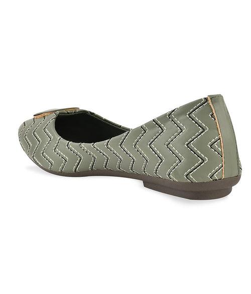 Women Green Casual Ballerinas