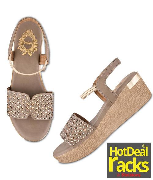 Women Beige Ethnic Sandals