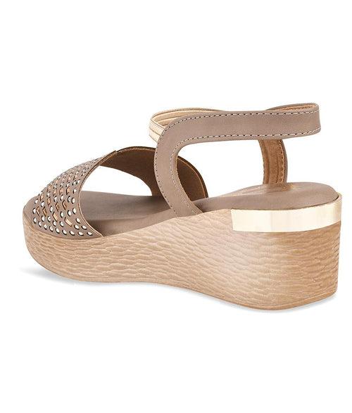 Women Beige Ethnic Sandals