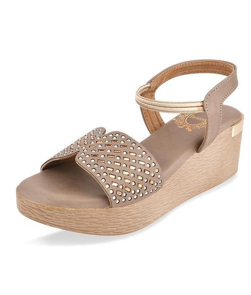 Women Beige Ethnic Sandals