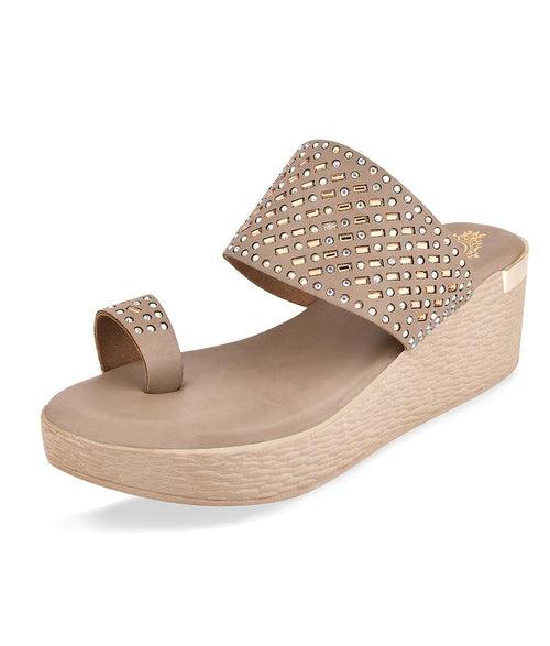 Women Beige Ethnic One Toe