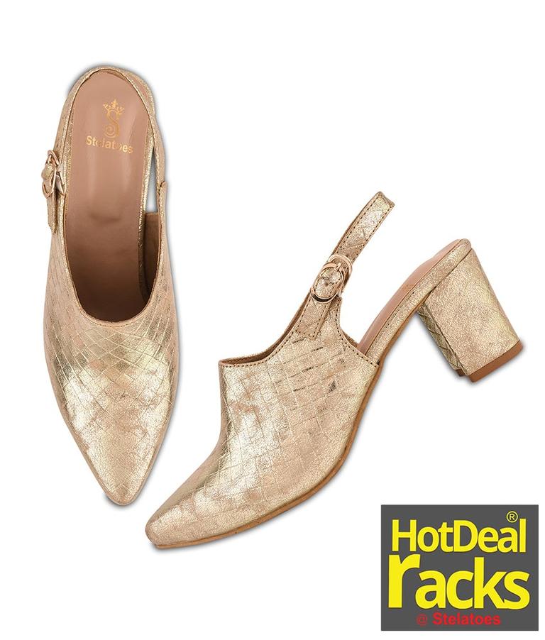 Women Gold Urban Sandals