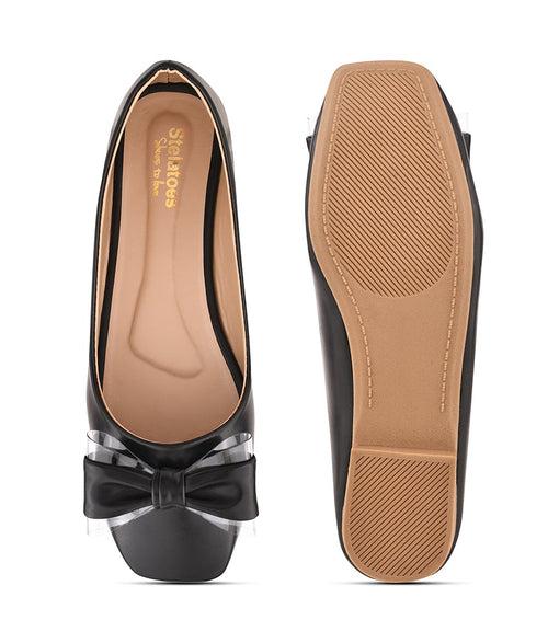 Women Black Casual Ballerinas