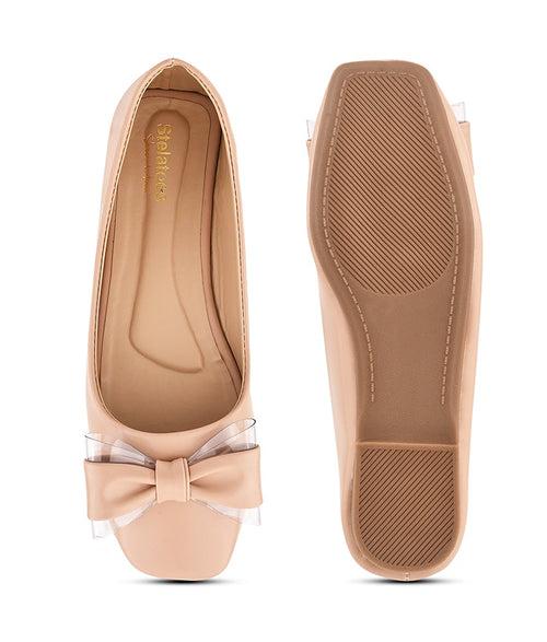 Women Peach Casual Ballerinas