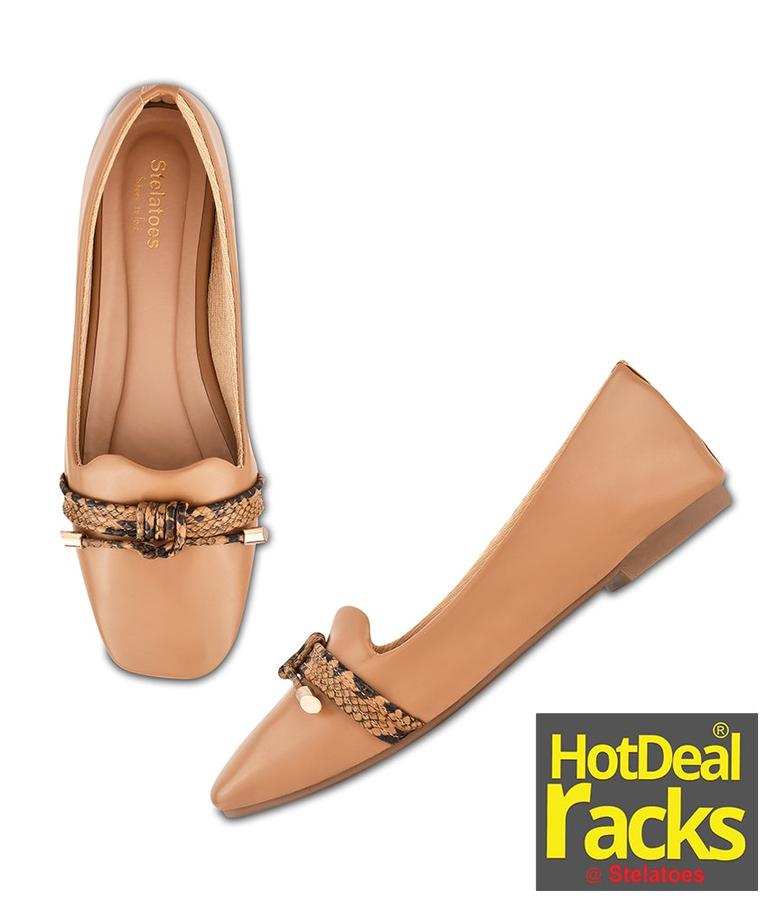 Women Tan Casual Ballerinas