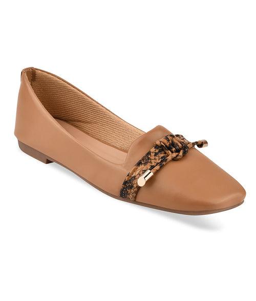 Women Tan Casual Ballerinas