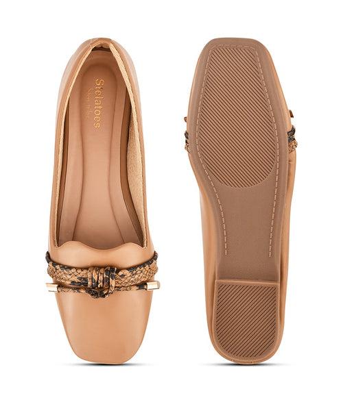 Women Tan Casual Ballerinas