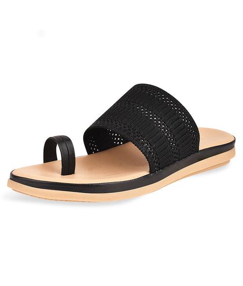 Women Black Casual One Toe