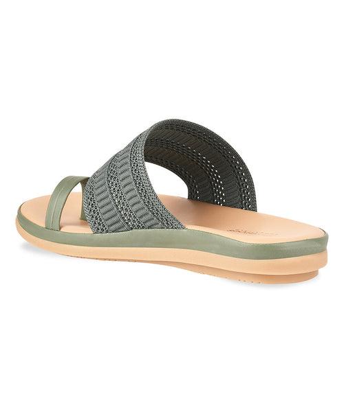 Women Green Casual One Toe