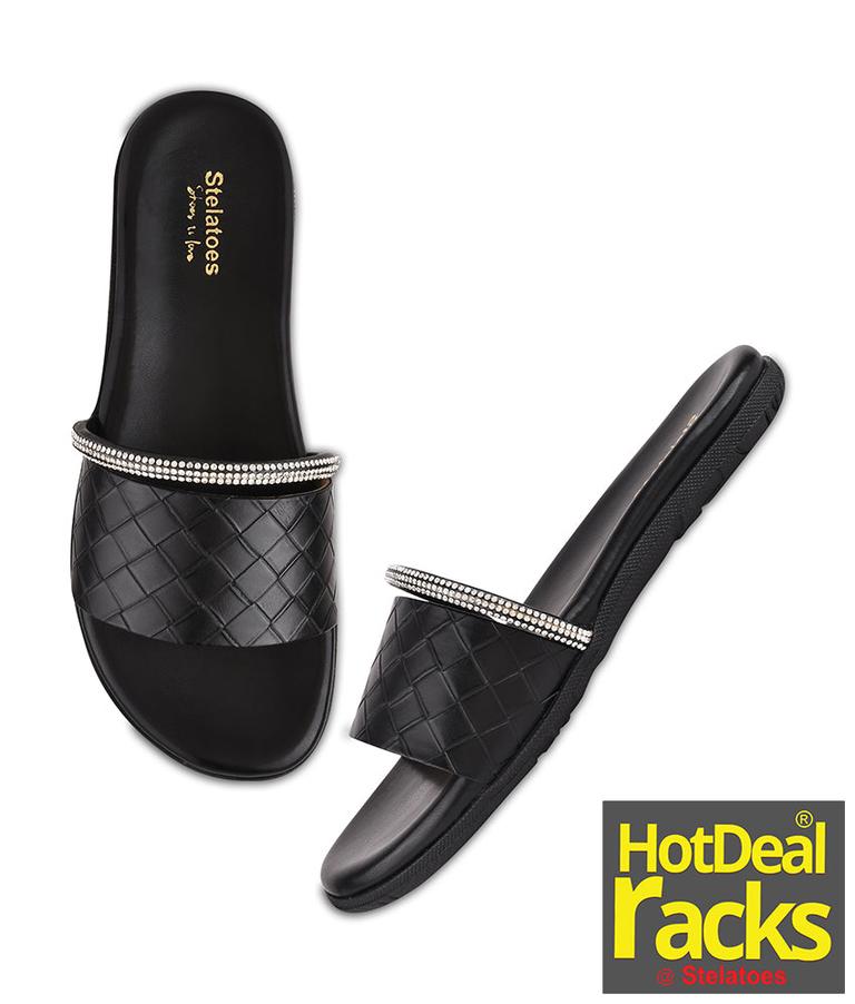 Women Black Casual Slip-On