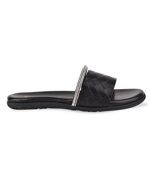 Women Black Casual Slip-On