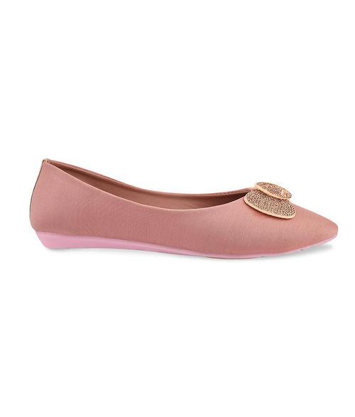 Women Peach Casual Ballerinas