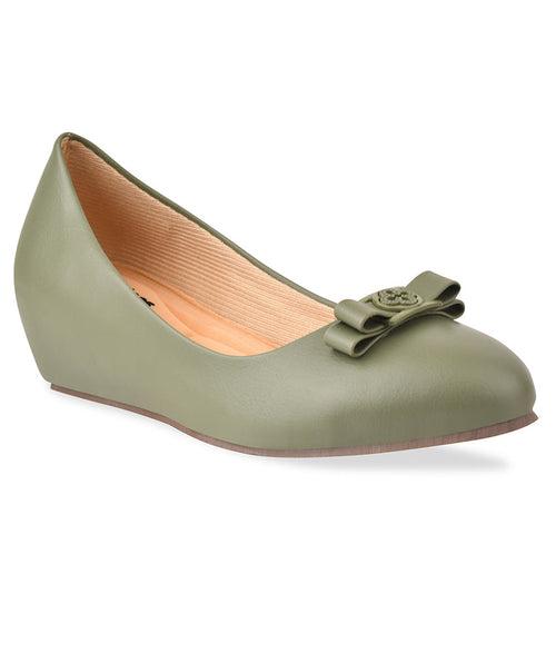 Women Green Casual Ballerinas