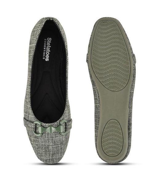 Women Green Casual Ballerinas