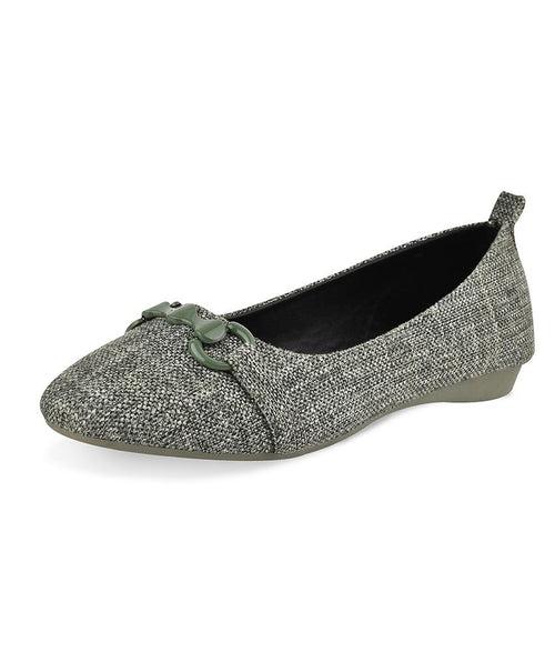 Women Green Casual Ballerinas