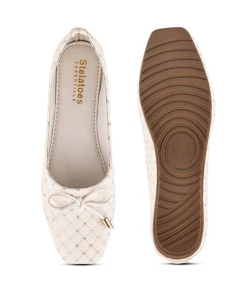 Women White Casual Ballerinas