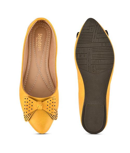 Women Yellow Casual Ballerinas