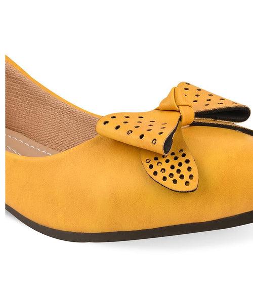 Women Yellow Casual Ballerinas