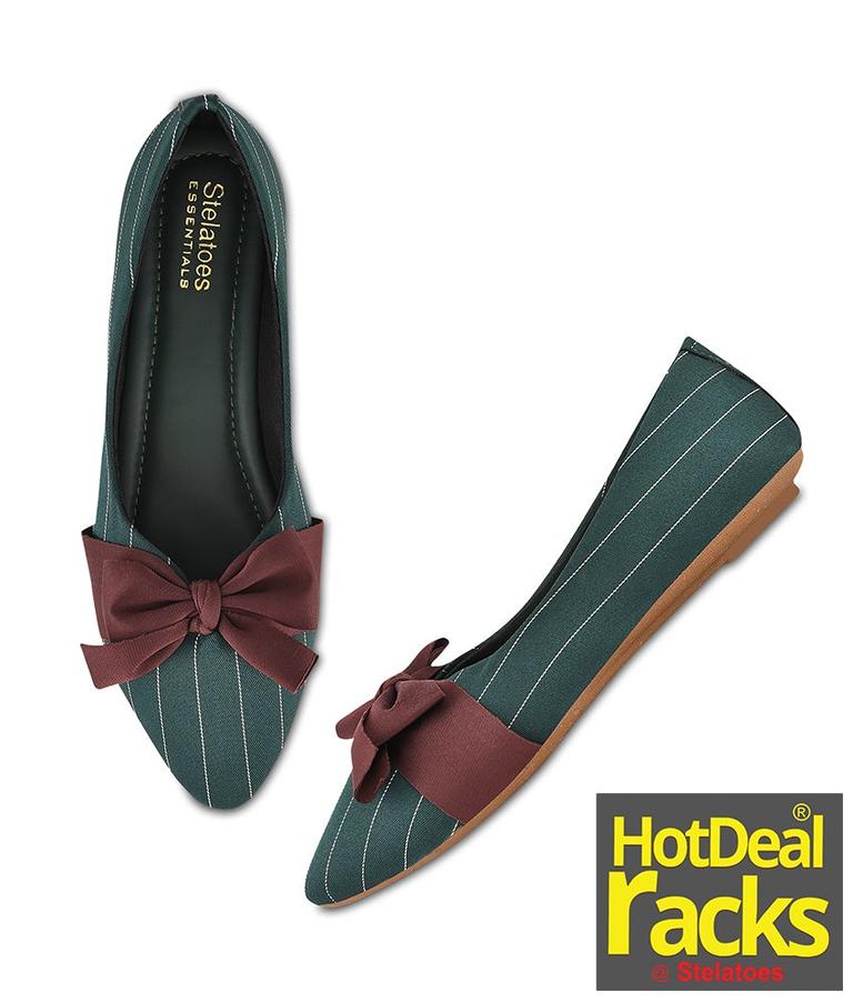 Women Green Casual Ballerinas