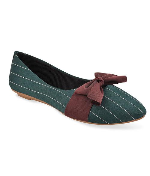 Women Green Casual Ballerinas