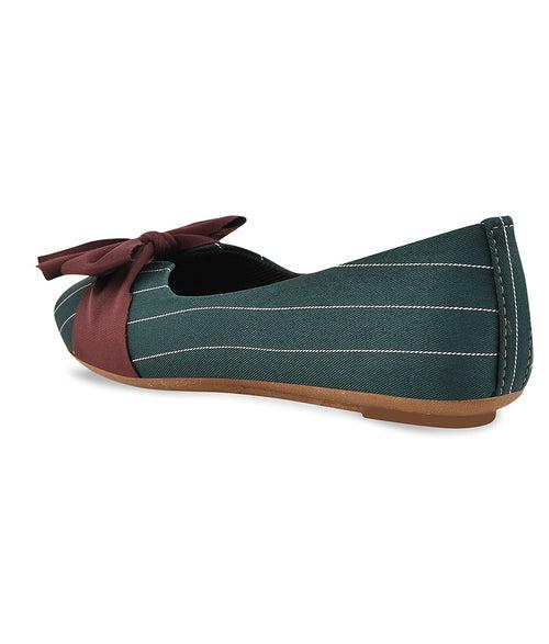 Women Green Casual Ballerinas