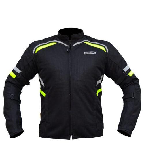 Bison Raptor  Jacket - Black with Neon (Level 2 with Chest Padding)