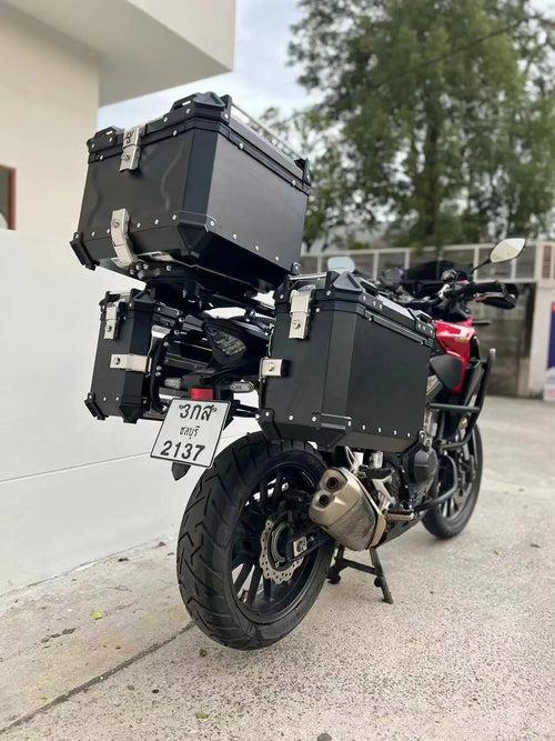Side ALuminium Panniers (Set of 2) Black - Reflectors and  Fittings Included