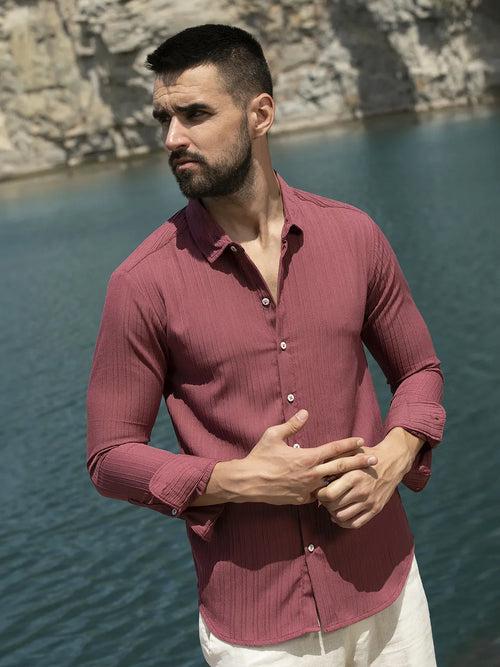 Self-Design Striped Shirt