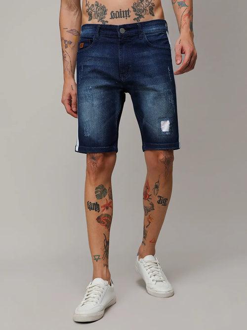 Heavy Distressed Denim Shorts