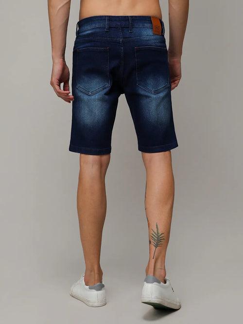 Heavy Distressed Denim Shorts