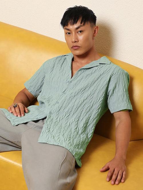 Grain-Textured Shirt