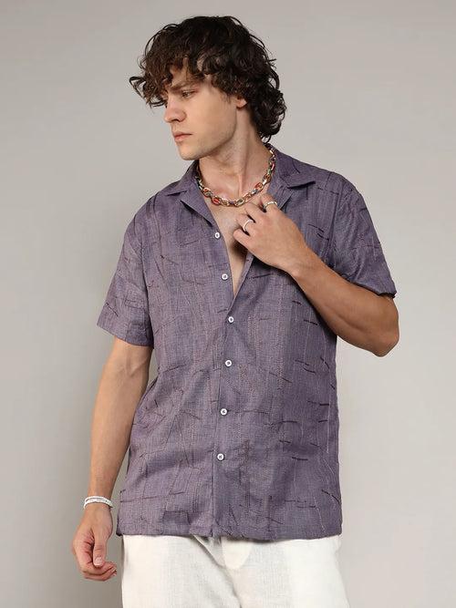 Embroidered Heathered Shirt