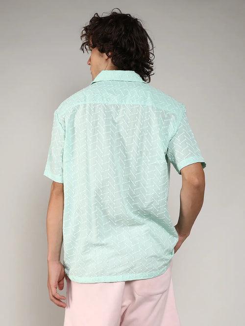 Embroidered Zig-Zag Shirt