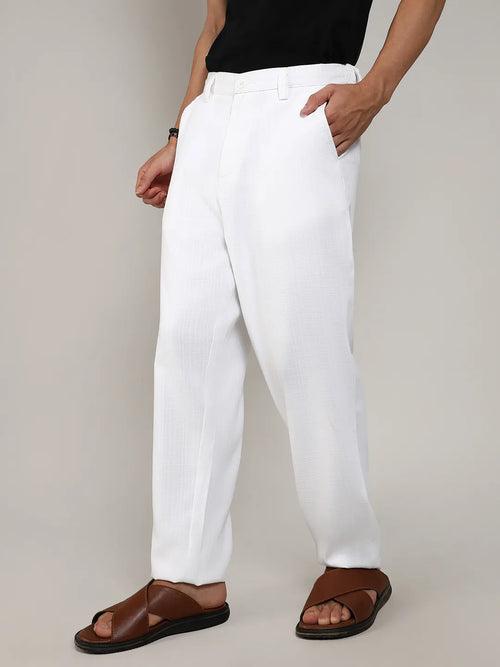 Tailored Linen-Blend Trousers