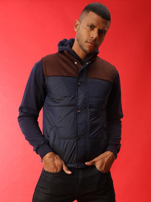 Zip-Front Puffer Jacket With Insert Pocket