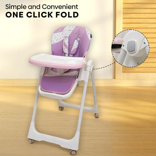 Polka Tots Twist n’ Taste 3 in 1 Convertible Star Design High Chair - 6 to 36M (Purple)