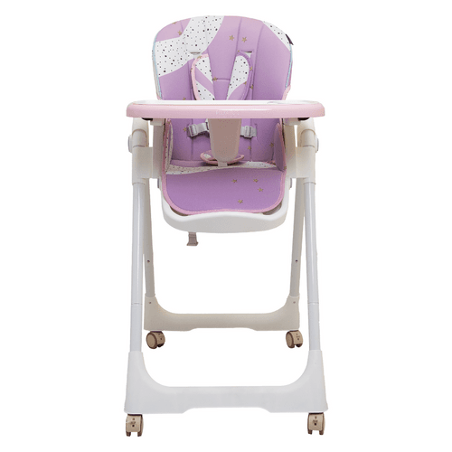 Polka Tots Twist n’ Taste 3 in 1 Convertible Star Design High Chair - 6 to 36M (Purple)