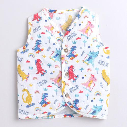 Polka Tots Pack of 3 Sleeveless Vest/Jhabla - Multicolor