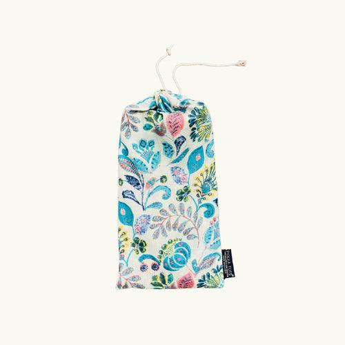 POLKA TOTS Floral Breastfeeding Nursing Cover/ Apron for Mothers with Carry Pouch - Blue