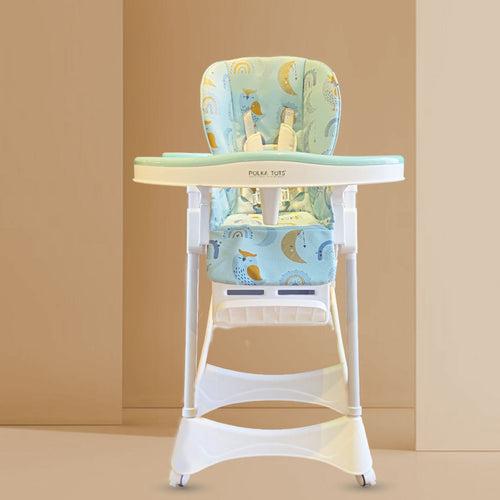 Polka Tots ChicChow Chariot 16 positions Rainbow Design High Chair - 6 to 36M ( Blue )