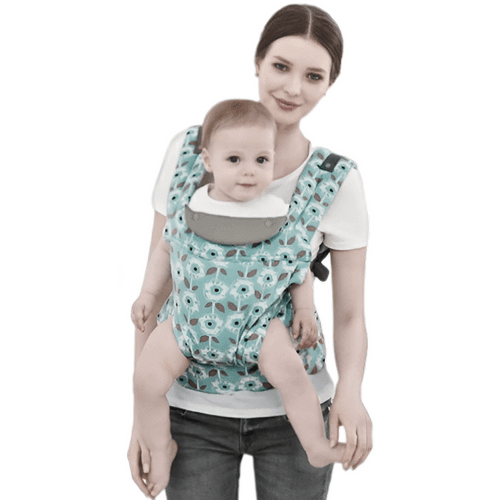 Polka Tots Hugsy Abstract Floral Baby Carrier - Green