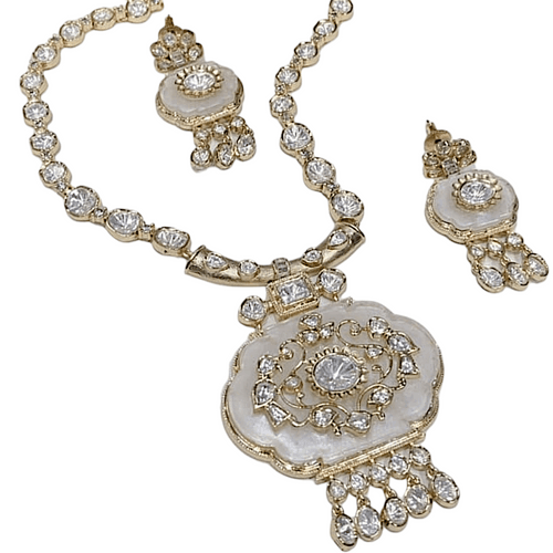 White MOP Gold Necklace Set(ISH)