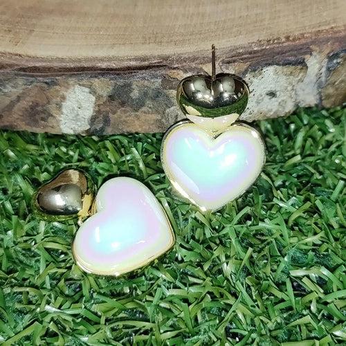 Heart Pearl Earring with Gold Plating