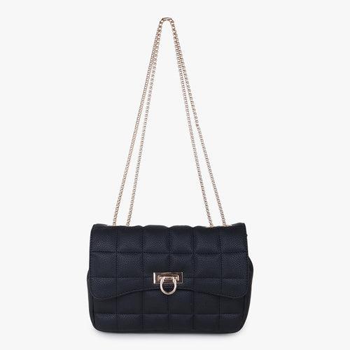 Women Textured Structured Sling Bag with Quilted