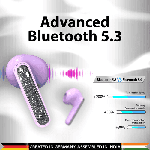 BTW100 Khrome True Wireless Bluetooth Earbuds (PURPLE)