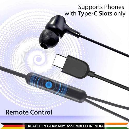 EM-01 Type C Wired Earphone with Noise Cancellation (Black)